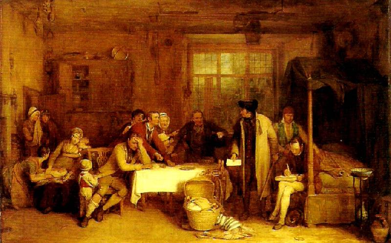 Sir David Wilkie distraining for rent Germany oil painting art